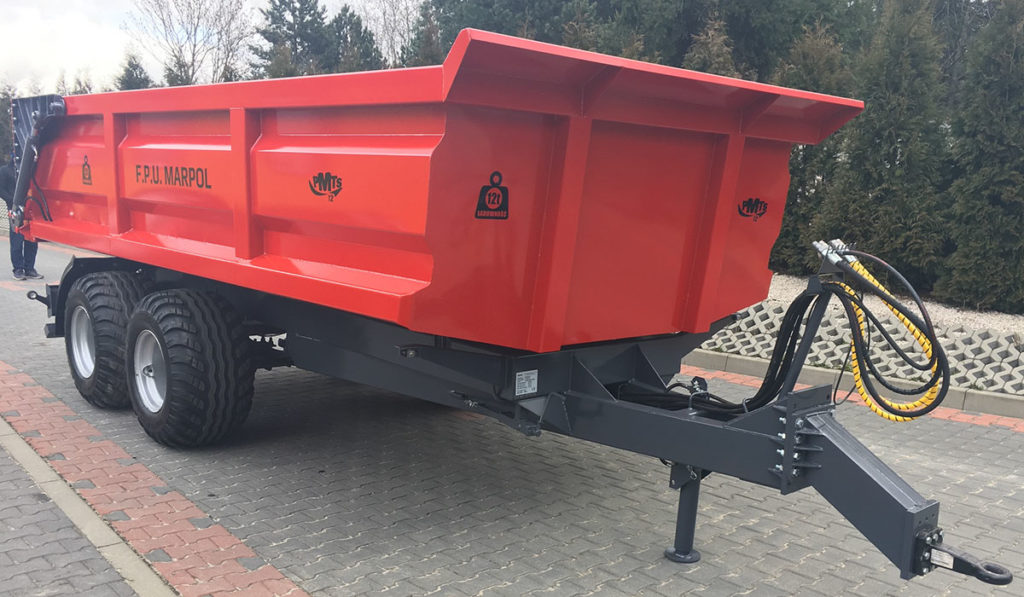 Poľnohospodársky príves tandem dumper 12t